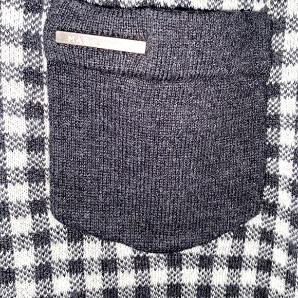 MEN MARC ECKO GREY CHECKERED V-NECK SWEATER SZ XL - Picture 4 of 13